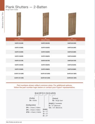 Plank Shutters — 2-Batten 