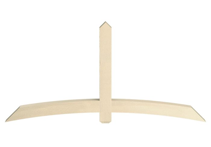 Fypon Wood-Grained Chamfered End Asher Gable Pediment