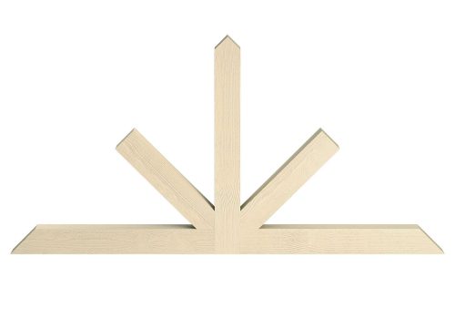 Fypon Wood-Grained Burnham Gable Pediments without Chamfered End