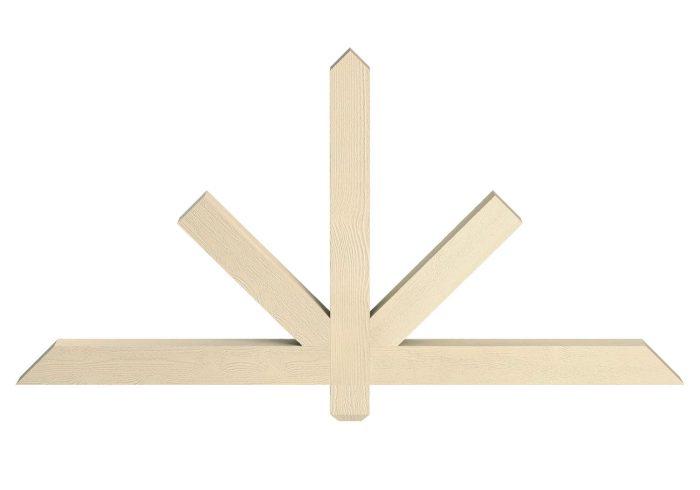 Fypon Wood-Grained Chamfered End Burnham Gable Pediments