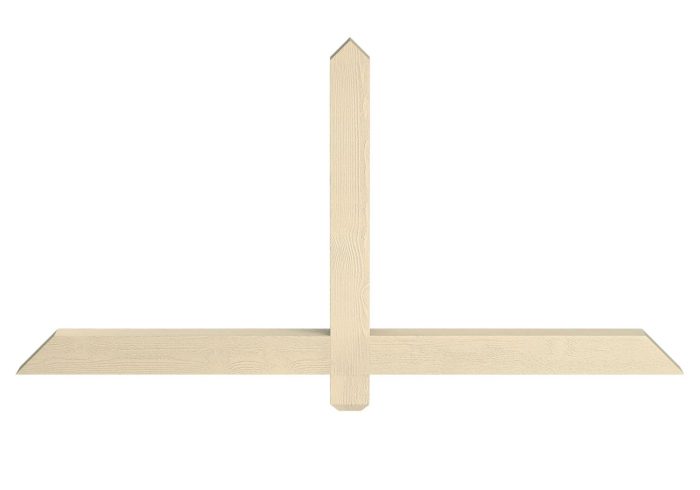 Fypon Wood-Grained Chamfered End Meier Gable Pediments