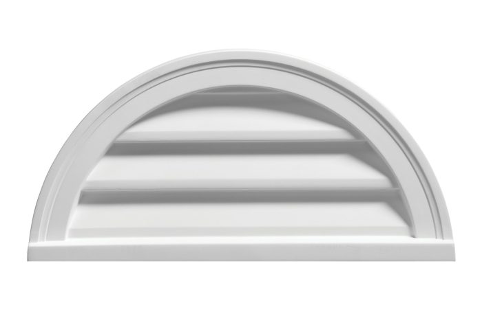 Fypon Functional Brick Mould Style Half Round Louver