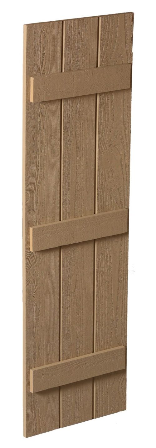 Fypon 3-Batten Rough Sawn Cedar Board & Batten Shutters