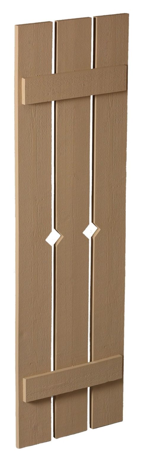 Fypon Diamond Rough Sawn Cedar Plank Shutters