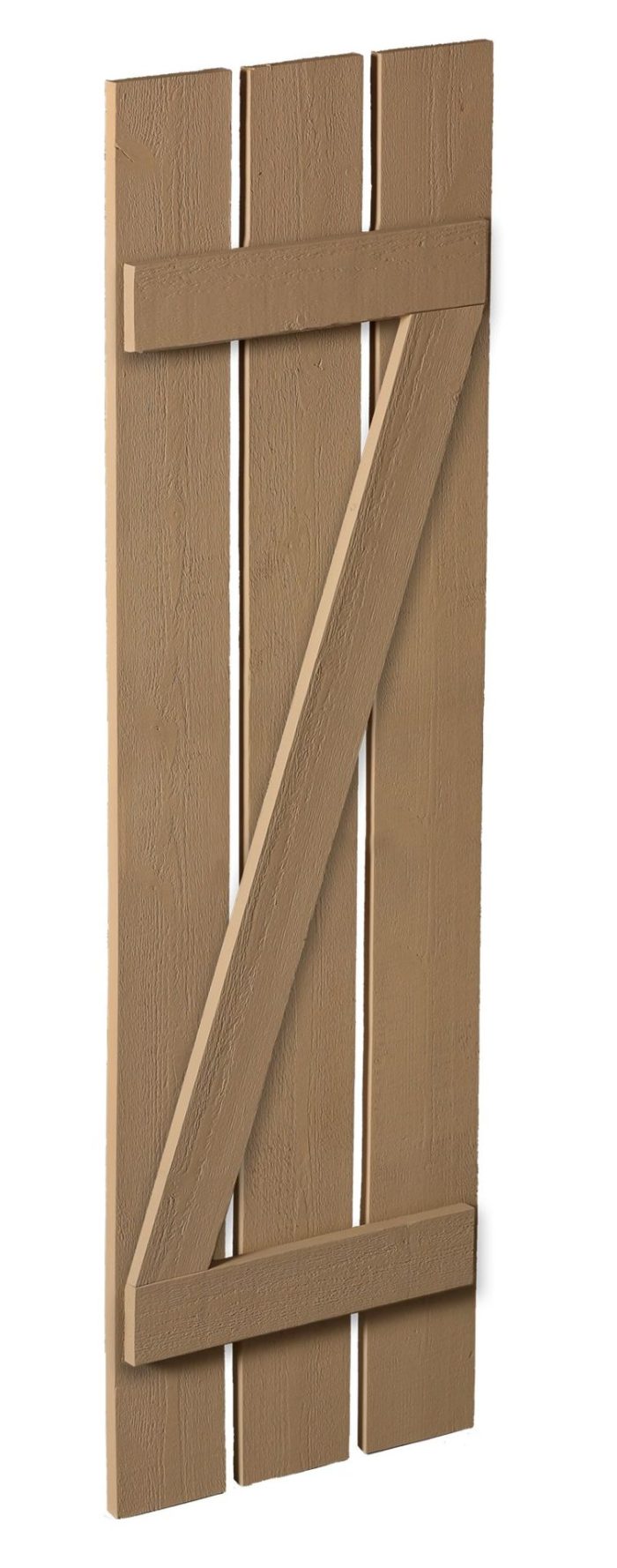 Fypon Z-Batten Rough Sawn Cedar Plank Shutters