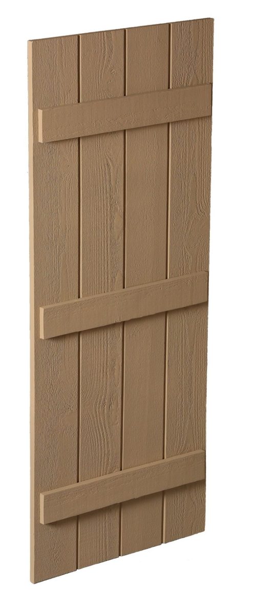 Fypon 3-Batten Rough Sawn Cedar Board & Batten Shutters
