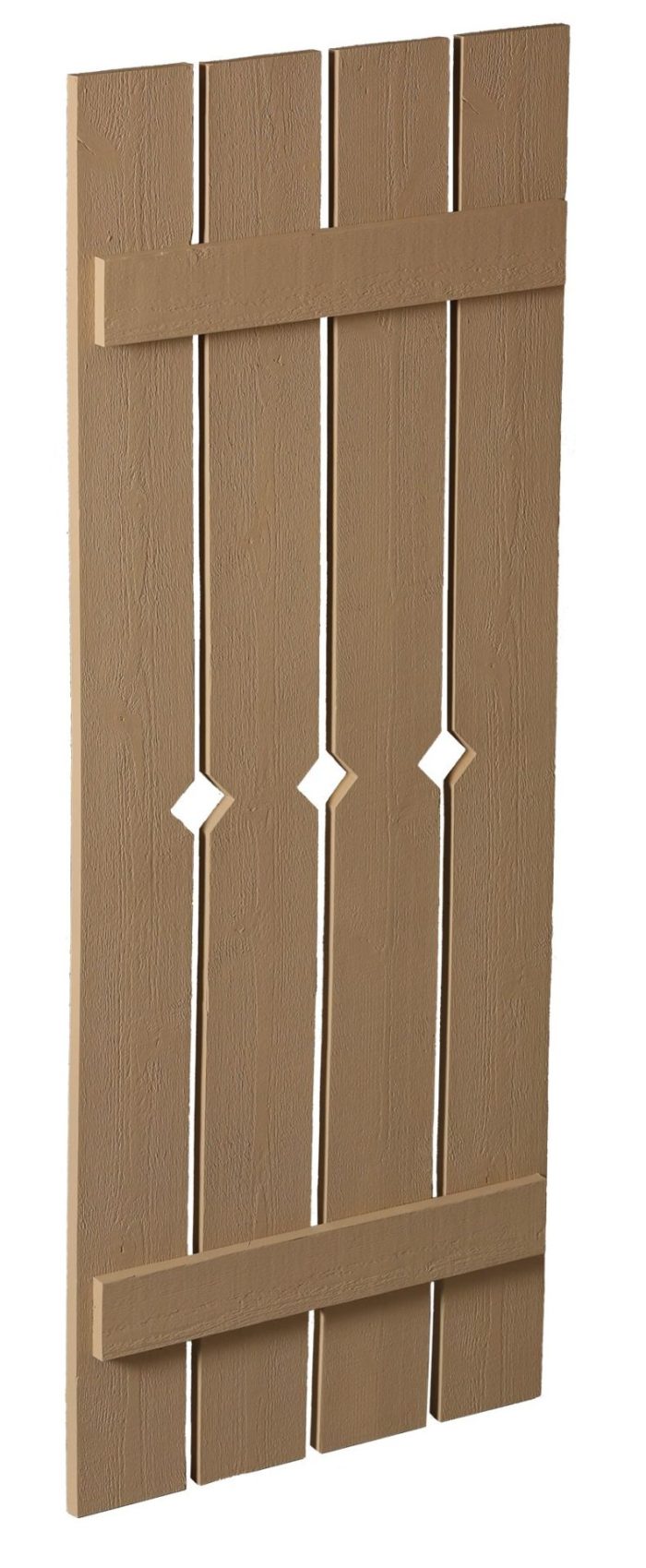 Fypon Diamond Rough Sawn Cedar Plank Shutters