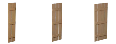 Plank Shutters 3-Batten Rough Sawn Cedar
