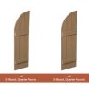 Fypon Quarter Round Rough Sawn Cedar Board & Batten Shutters