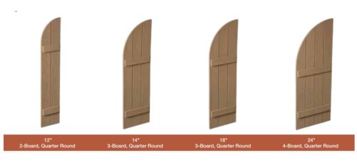 Fypon Quarter Round Rough Sawn Cedar Board & Batten Shutters