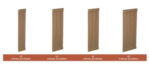 Fypon End Batten Rough Sawn Cedar Board & Batten Shutters