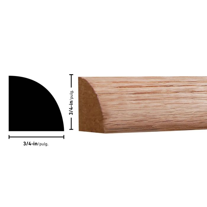 Empireco 105 3/4 x 3/4 inches Quarter Round