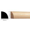 Empireco 108 1/2 x 1/2 inches Pine Quarter Round