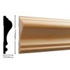 Empireco 390 11/16 x 2-5/8 inches Pine Chair Rail