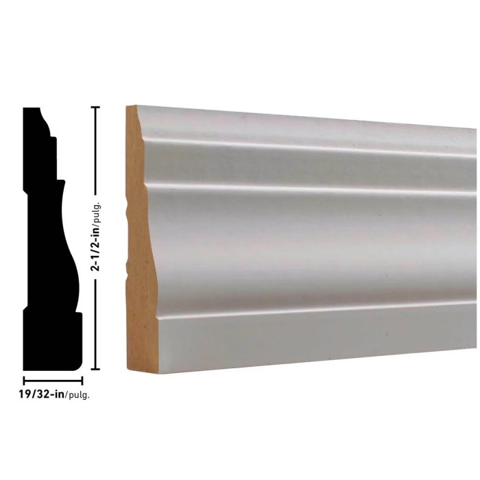 Empire 361 RL 19/32 x 2-1/2 inches Primed MDF Casing