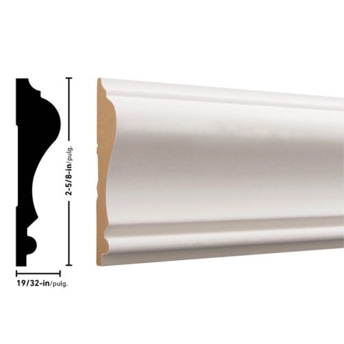 Empire 390 Primed MDF Chair Rail - 19/32-in x 2-5/8-in
