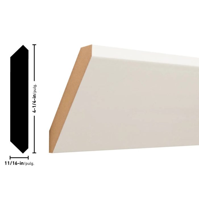 Empire 400 11/16 x 4-1/4 inches Primed MDF Crown Molding