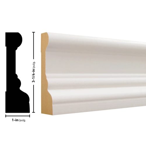 Empire PT3 1 x 3-1/4 inches Primed MDF Casing