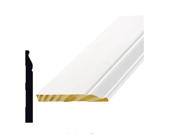 Empireco L163E 1/2 x 5-1/4-inches Painted White MDF Baseboard