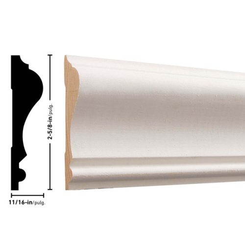 Empire 390 Clay Coat Primed Finger-Jointed Chair Rail