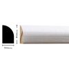 Empireco 126 1/2 x 3/4 inches Primed FJ Shoe Moulding