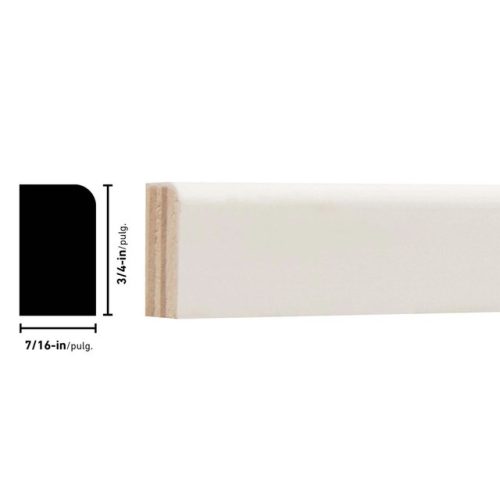 Empire L254 7/16 x 3/4 inches Primed FJ Shoe Moulding