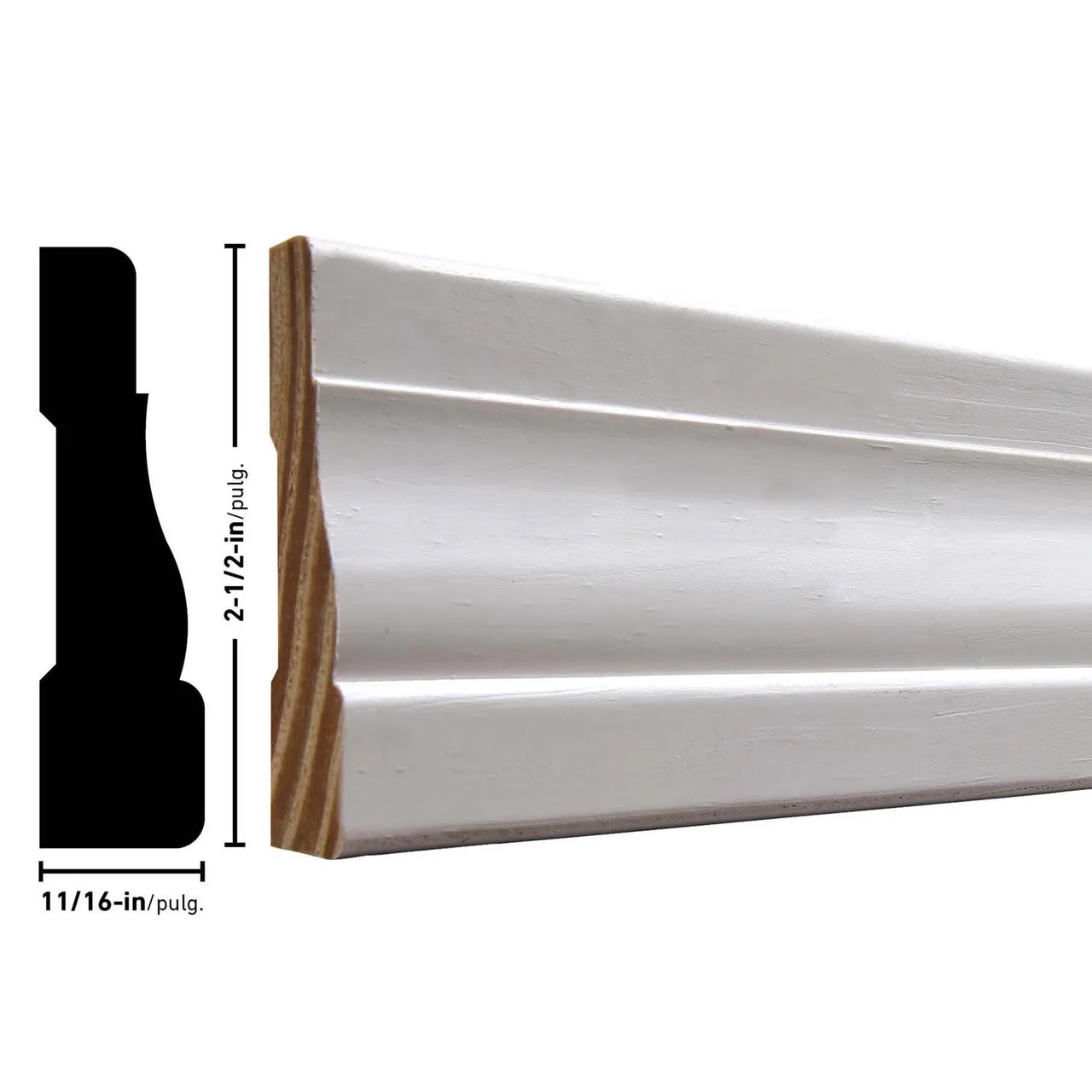 Empire 351 11/16 x 2-1/2 inches Primed FJ Pine Casing