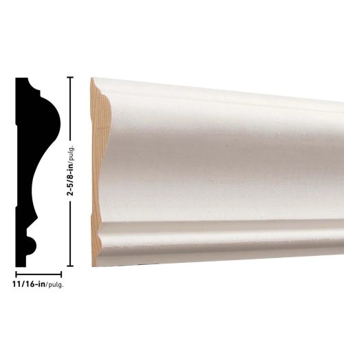 Empire 390 11/16 x 2-5/8 inches FJ Pine Chair Rail