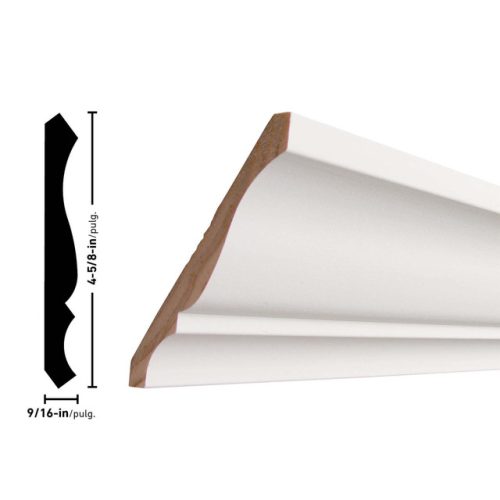 Empire L47RL 9/16 x 4-5/8 inches Primed FJ Pine Crown
