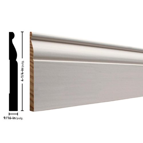 Empire P808 9/16 x 4-1/4 inches FJ Pine Baseboard