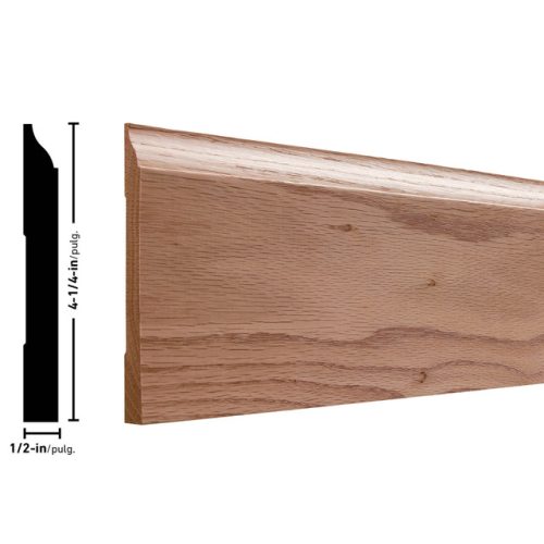 Empireco L620 1/2 x 4-1/4 inches Oak Baseboard