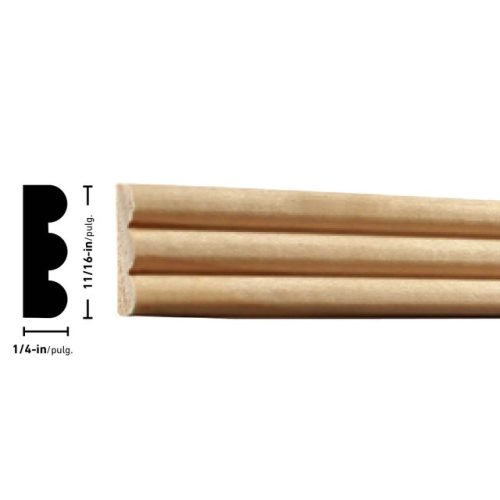 Empireco 144 1/4 x 3/4 inches Pine Screen Moulding