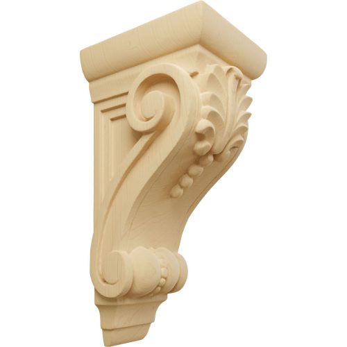 Ekena Millwork Medium Fig Leaf Corbel - 3-3/4"W X 4-3/8"D X 8-1/2"H