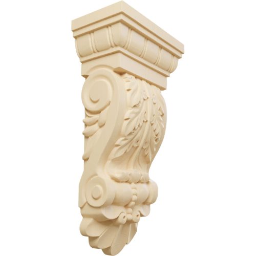 Ekena Millwork Thin Flowing Acanthus Corbel - 5-1/8"W X 2-3/4"D X 9-3/4"H