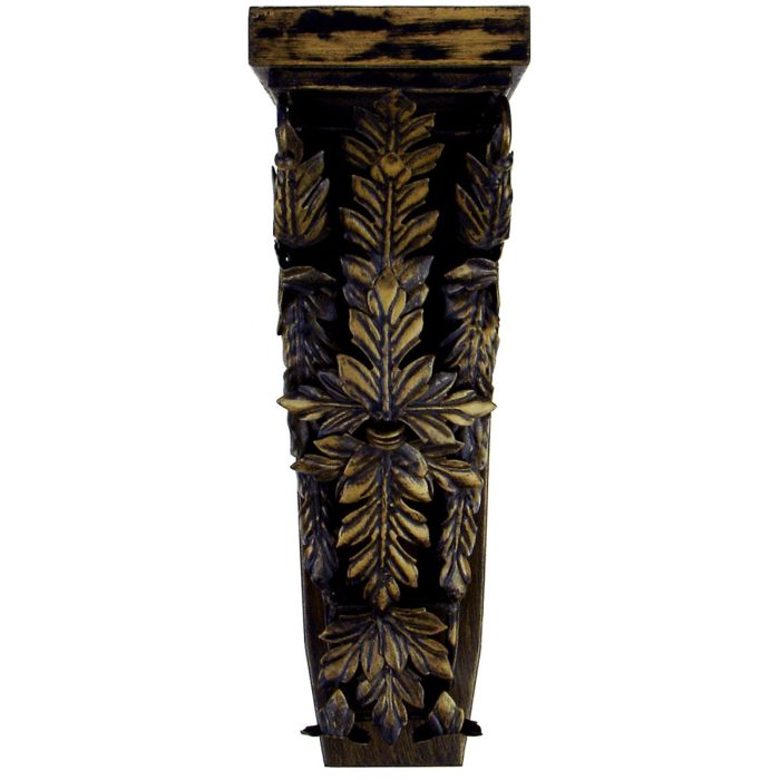JKA Global Gold Leaf Corinthian Palmette Corbel - 4"W X 7 3/4"D X 13"H - Image 3