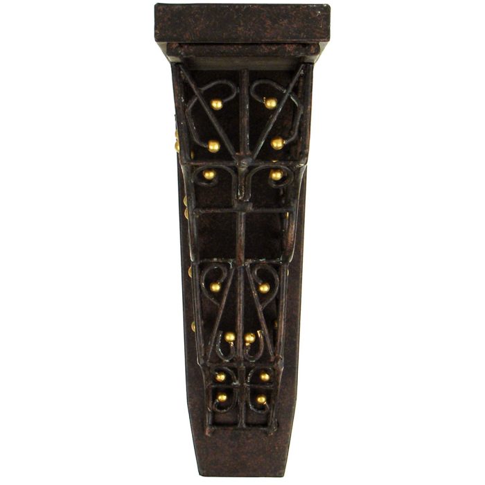 JKA Global Gilded Iron Barcelona Trellis Corbel - 4"W X 7 3/4"D X 13"H - Image 3