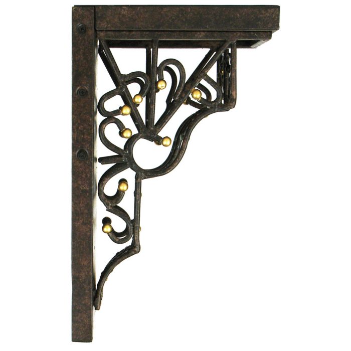 JKA Global Gilded Iron Barcelona Trellis Corbel - 4"W X 7 3/4"D X 13"H - Image 2