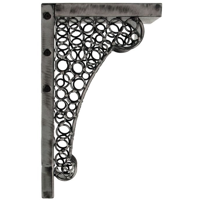 JKA Global Brushed Steel Victorian Ringlet Corbel - 4"W X 7 3/4"D X 13"H - Image 4