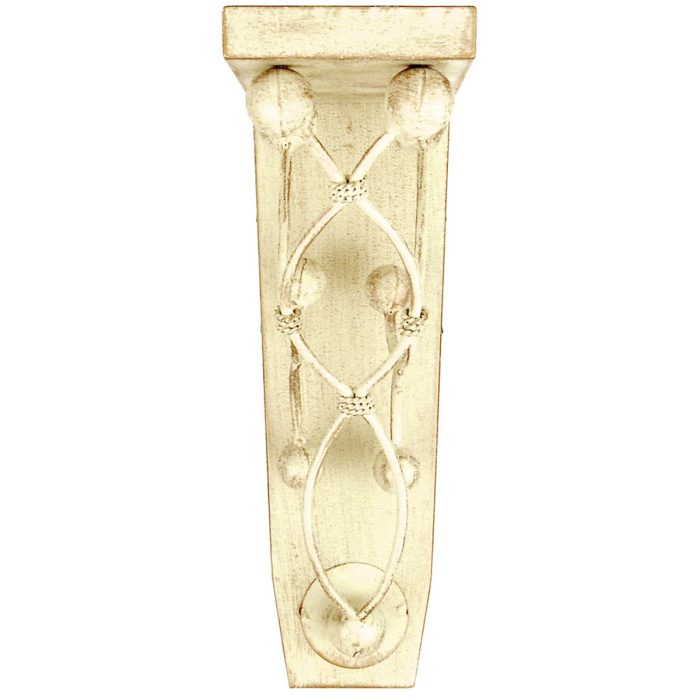 JKA Global Ivory Glaze Barcelona Trellis Corbel - 4"W X 7 3/4"D X 13"H - Image 3