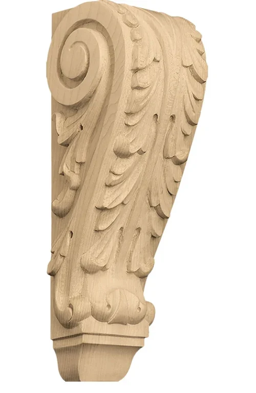 Brown Wood Products Cherry Small Acanthus Corbel