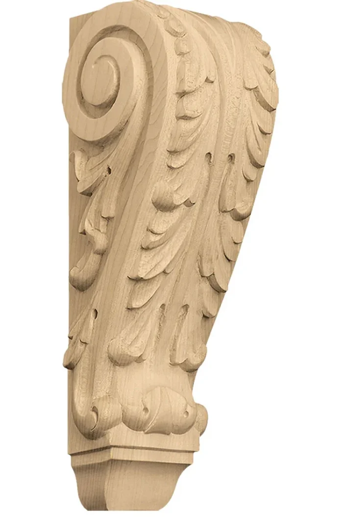 Brown Wood Products Cherry Small Acanthus Corbel