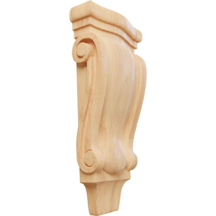 Ekena Millwork Extra Small Traditional Pilaster Wood Corbel - 4 3/4"W X 1-3/4"D X 10"H