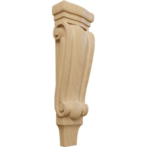 Ekena Millwork Traditional Pilaster Wood Corbel - 5-1/8"W X 2-3/8"D X 15-1/2"H