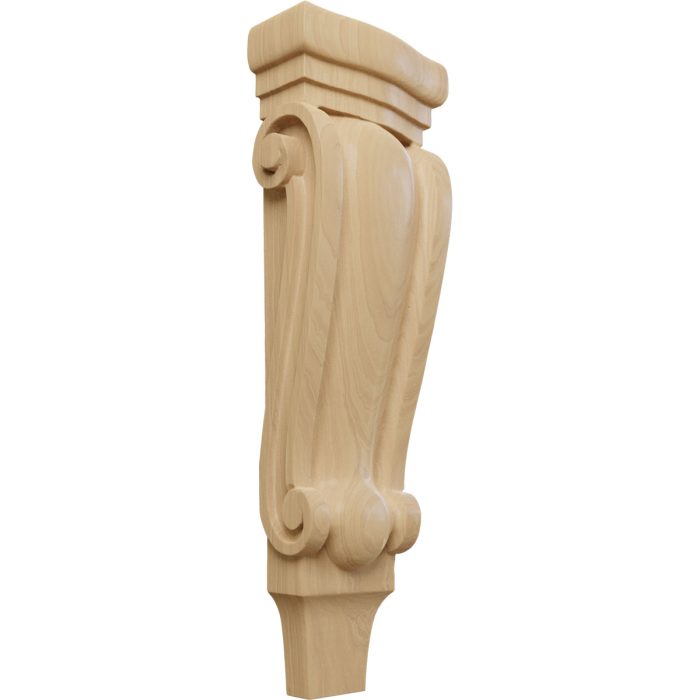 Ekena Millwork Traditional Pilaster Wood Corbel - 5-1/8"W X 2-3/8"D X 15-1/2"H