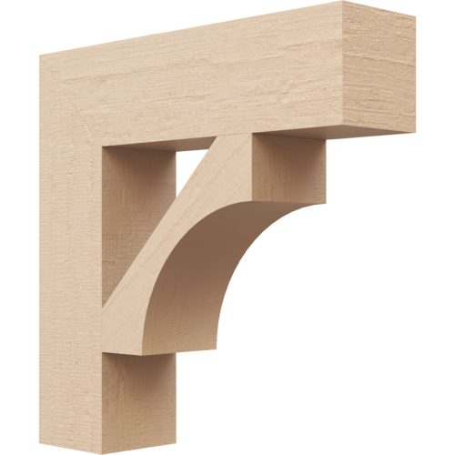 Ekena Westlake Block End Woodgrain Timberthane Bracket - 3-1/2"W X 14"D