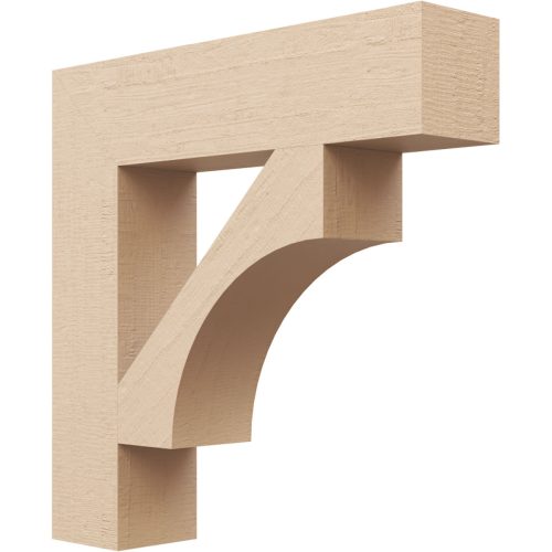 Ekena Westlake Block End Woodgrain Timberthane Bracket - 3-1/2"W X 16"D