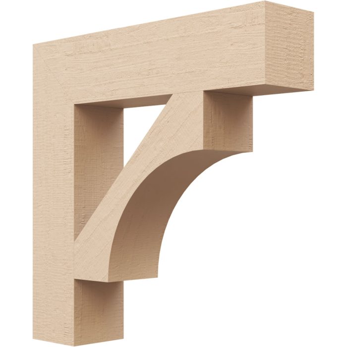 Ekena Westlake Block End Woodgrain Timberthane Bracket - 3-1/2"W X 16"D