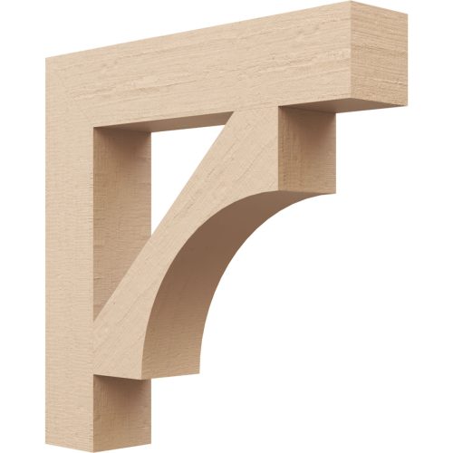 Ekena Westlake Block End Woodgrain Timberthane Bracket - 3-1/2"W X 18"D