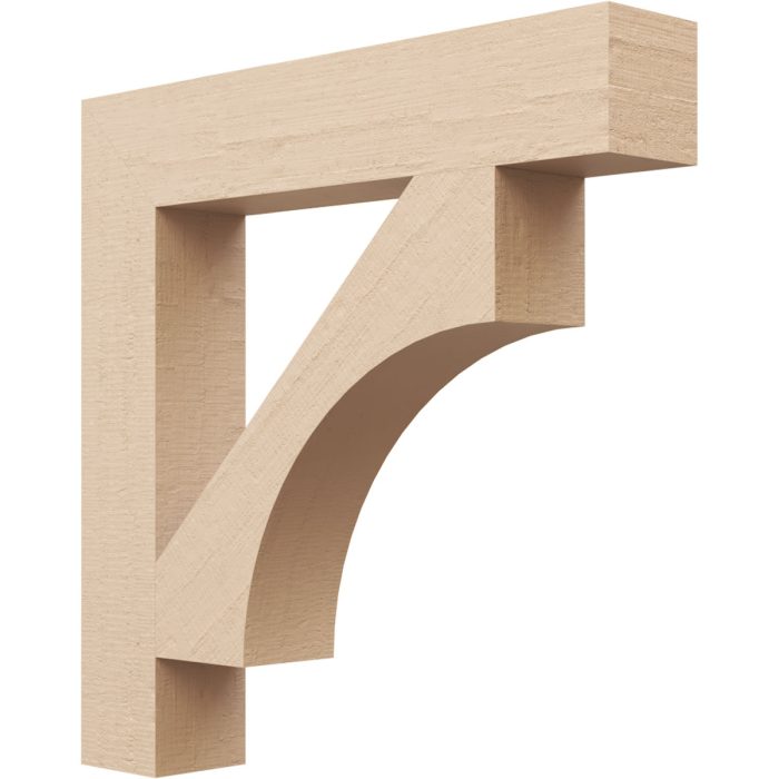 Ekena Westlake Block End Woodgrain Timberthane Bracket - 3-1/2"W X 20"D