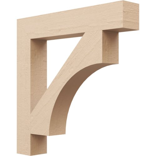 Ekena Westlake Block End Woodgrain Timberthane Bracket - 3-1/2"W X 22"D